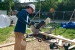 Photo of team member using miter saw from Bosch