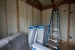 Photo of spray foam insulation during construction