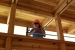 Photo of Allison Wilson on scaffolding