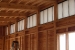 Photo of structural framing and translucent wall panels 