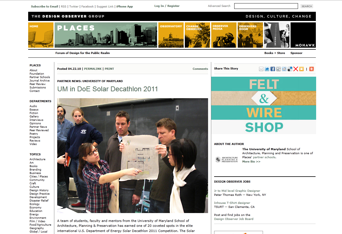 Screenshot of The Design Observer Group website